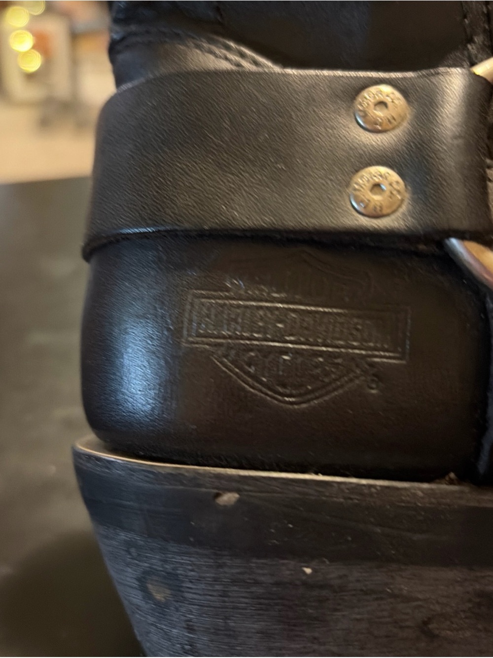 Harley-Davidson women’s  Black biker Leather Harness Boots - Picture 3 of 8